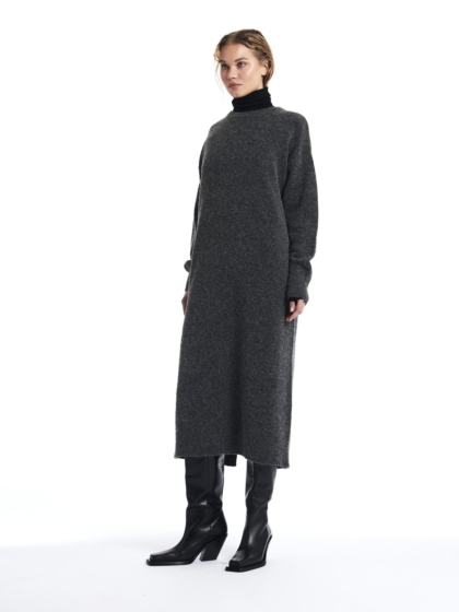 NOLA KNITTED DRESS ANTHRACITE